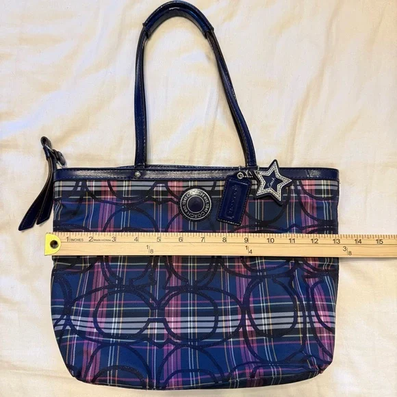 Coach Tartan Purple/Blue Plaid - Picture 9 of 10